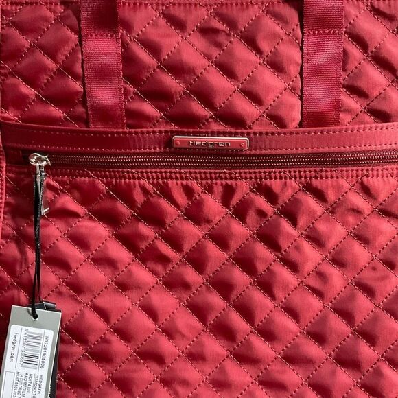 HEDGREN Diamond Touch, RFID Tote, Color- Sun Dried Tomato, NWT - Picture 2 of 11